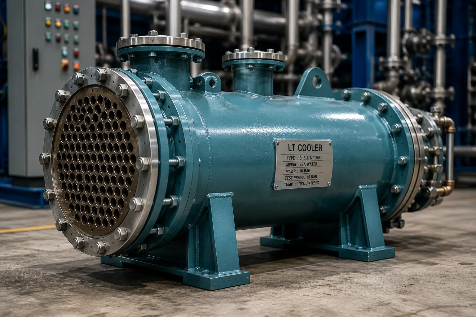 Technician performing LT cooler maintenance and repair service in Dubai